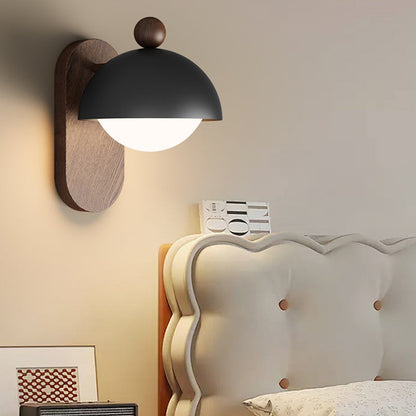 Contemporary Nordic Round Acrylic Lampshade Iron 1 - Light Wall Sconce Lamp For Living Room