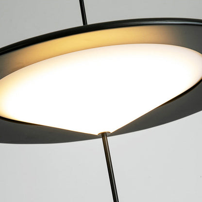 Modern Art Deco Dome UFO Shape Acrylic Hardware LED Pendant Light For Dining Room