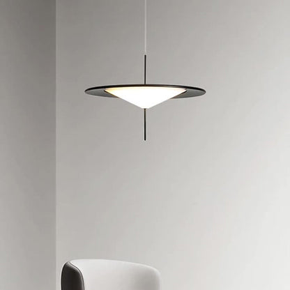Modern Art Deco Dome UFO Shape Acrylic Hardware LED Pendant Light For Dining Room