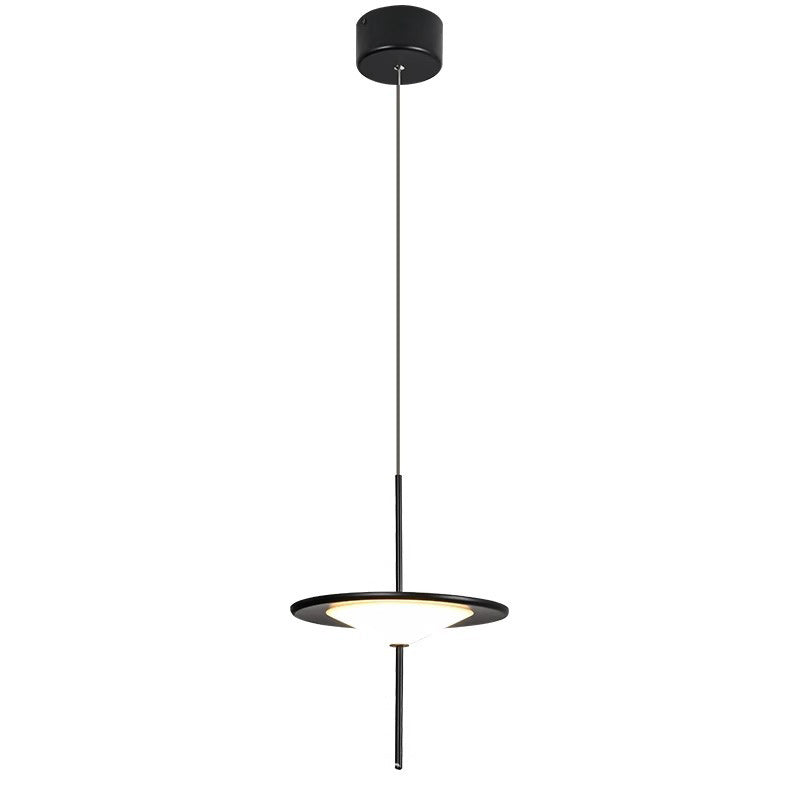 Modern Art Deco Dome UFO Shape Acrylic Hardware LED Pendant Light For Dining Room
