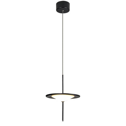 Modern Art Deco Dome UFO Shape Acrylic Hardware LED Pendant Light For Dining Room