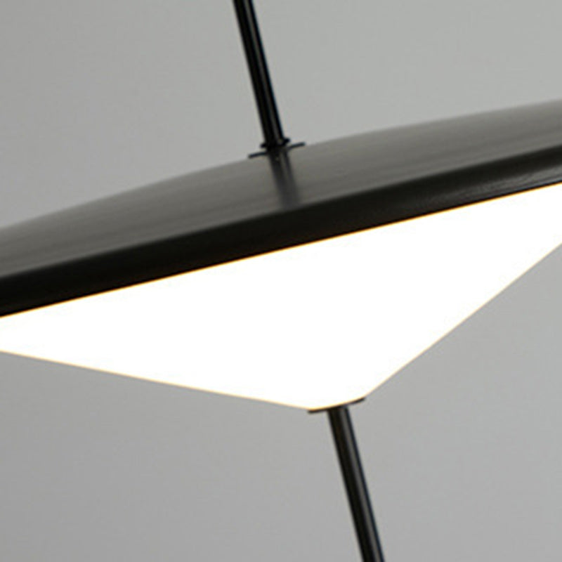 Modern Art Deco Dome UFO Shape Acrylic Hardware LED Pendant Light For Dining Room
