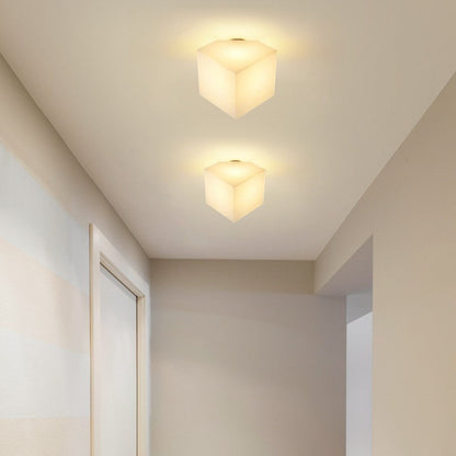 Modern Simplicity Dome Polygonal Roto-molding Hardware PVC 1 - Light Semi-Flush Mount Ceiling Light For Hallways