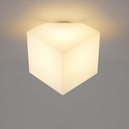 Modern Simplicity Dome Polygonal Roto-molding Hardware PVC 1 - Light Semi-Flush Mount Ceiling Light For Hallways
