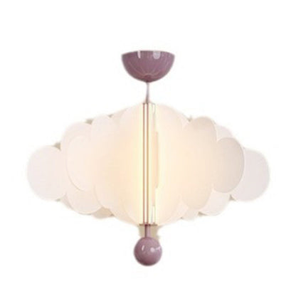 Contemporary Nordic Dome Wings Acrylic Iron Aluminum LED Semi-Flush Mount Ceiling Light For Bedroom