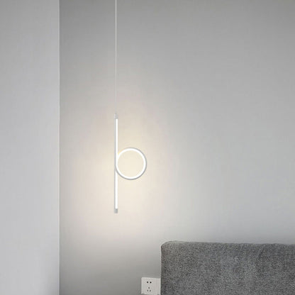 Modern Simplicity Circle Iron Aluminum LED Pendant Light For Bedroom