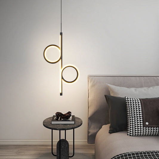 Modern Simplicity Circle Iron Aluminum LED Pendant Light For Bedroom
