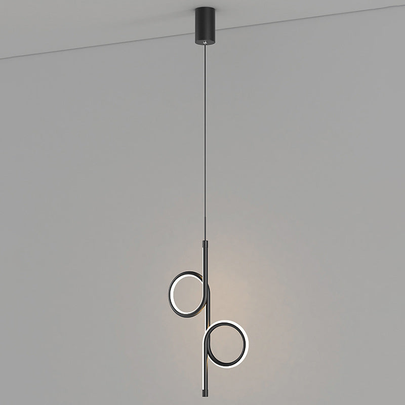 Modern Simplicity Circle Iron Aluminum LED Pendant Light For Bedroom