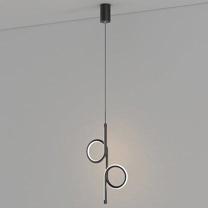 Modern Simplicity Circle Iron Aluminum LED Pendant Light For Bedroom