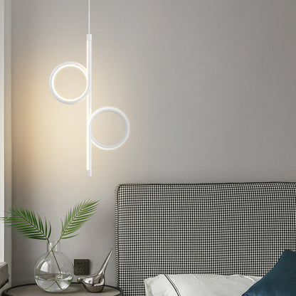 Modern Simplicity Circle Iron Aluminum LED Pendant Light For Bedroom