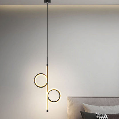 Modern Simplicity Circle Iron Aluminum LED Pendant Light For Bedroom