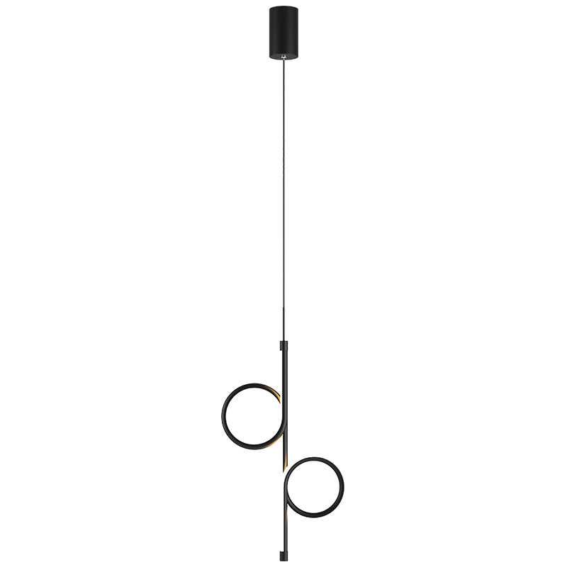 Modern Simplicity Circle Iron Aluminum LED Pendant Light For Bedroom