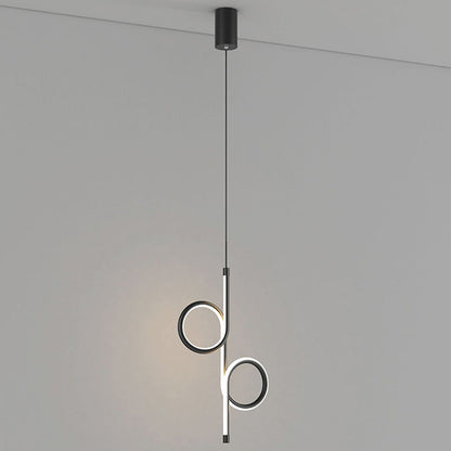 Modern Simplicity Circle Iron Aluminum LED Pendant Light For Bedroom
