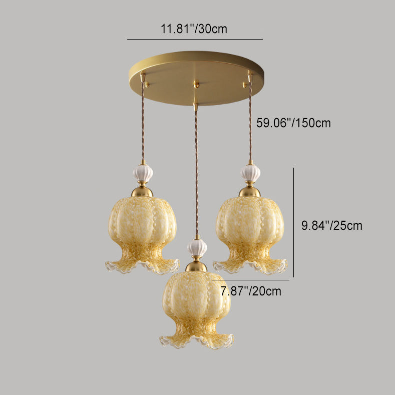 Contemporary Creative Octopus Glass Lampshade Hardware 1/3 - Light Chandeliers For Dining Room
