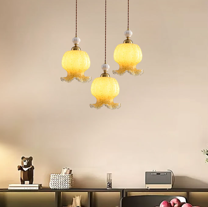 Contemporary Creative Octopus Glass Lampshade Hardware 1/3 - Light Chandeliers For Dining Room
