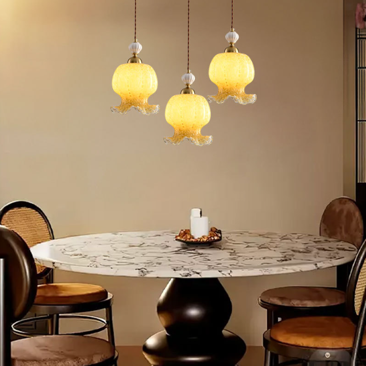 Contemporary Creative Octopus Glass Lampshade Hardware 1/3 - Light Chandeliers For Dining Room