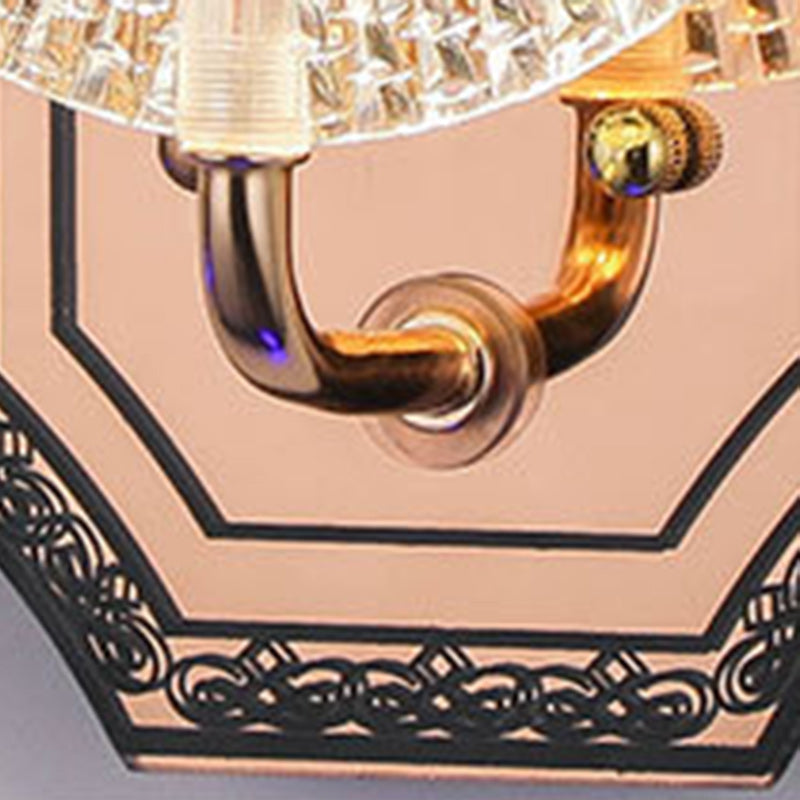 Modern Luxury Round Crown Aluminum Iron LED Wall Sconce Lamp For Living Room