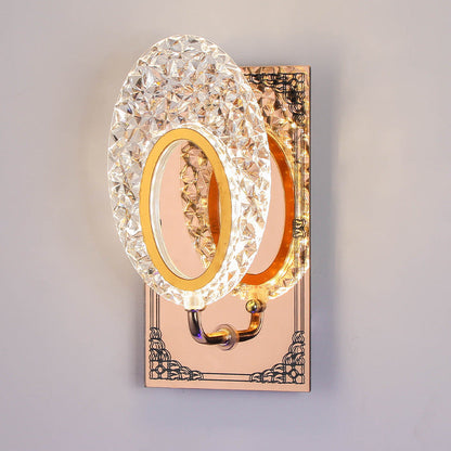 Modern Luxury Round Crown Aluminum Iron LED Wall Sconce Lamp For Living Room
