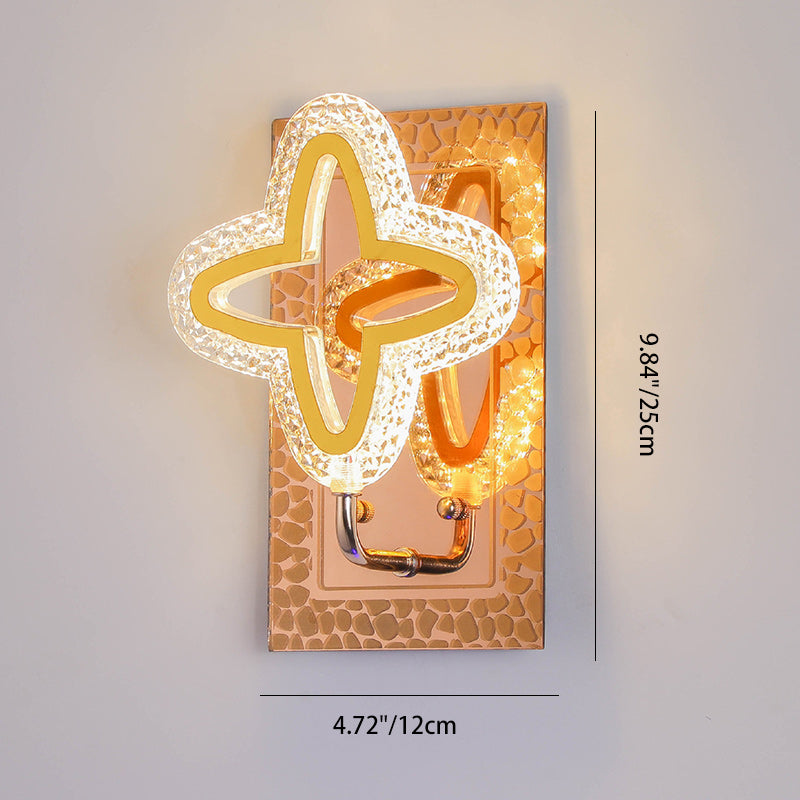 Modern Luxury Round Crown Aluminum Iron LED Wall Sconce Lamp For Living Room
