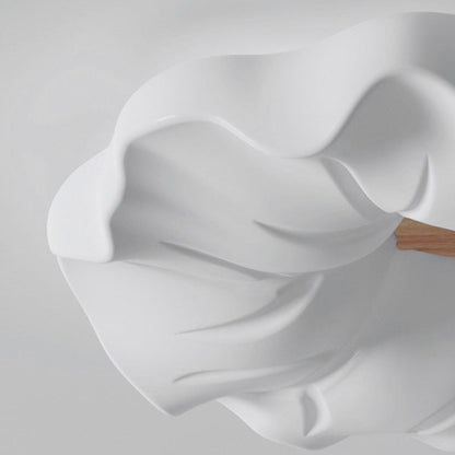 Contemporary Nordic Cream Flower Acrylic Lampshade Iron LED Flush Mount Ceiling Light For Bedroom