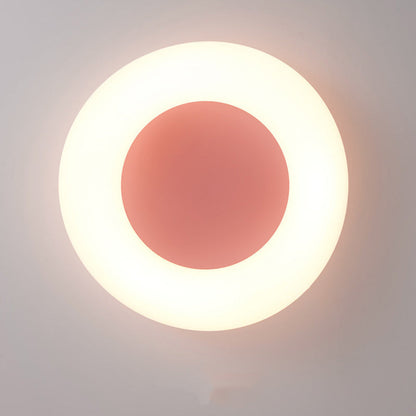Contemporary Nordic Donut Roto-molding Lampshade LED Flush Mount Ceiling Light For Bedroom