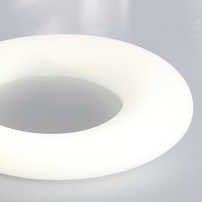 Contemporary Nordic Donut Roto-molding Lampshade LED Flush Mount Ceiling Light For Bedroom