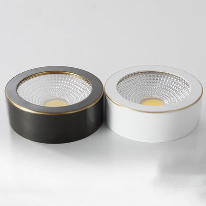 Modern Minimalist Round Full Copper Downlight LED Flush Mount Ceiling Light For Hallways