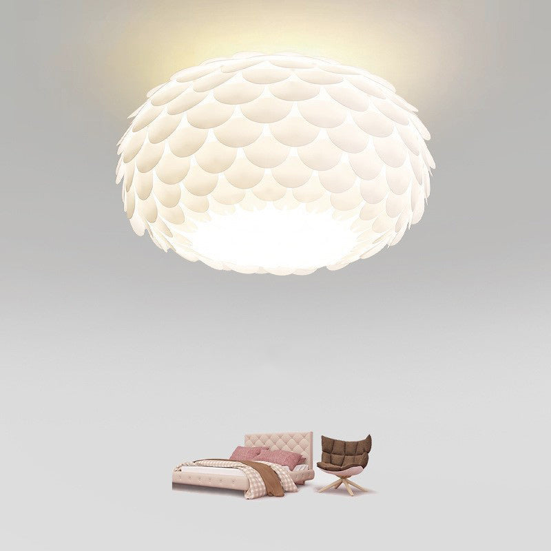Contemporary Creative Fish Scales Iron Acrylic Lampshade 2/4 - Light Flush Mount Ceiling Light For Living Room