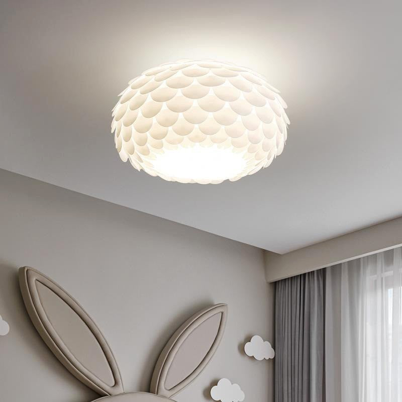 Contemporary Creative Fish Scales Iron Acrylic Lampshade 2/4 - Light Flush Mount Ceiling Light For Living Room