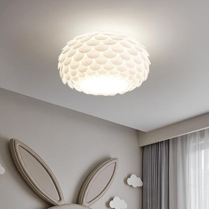 Contemporary Creative Fish Scales Iron Acrylic Lampshade 2/4 - Light Flush Mount Ceiling Light For Living Room