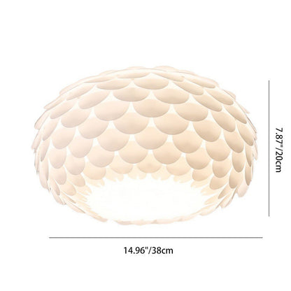 Contemporary Creative Fish Scales Iron Acrylic Lampshade 2/4 - Light Flush Mount Ceiling Light For Living Room
