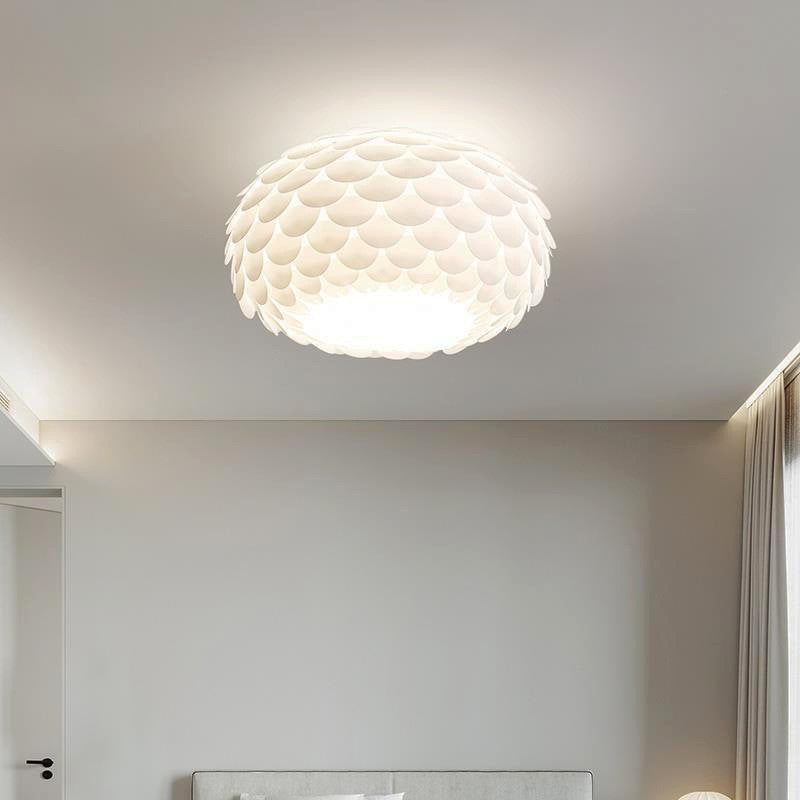 Contemporary Creative Fish Scales Iron Acrylic Lampshade 2/4 - Light Flush Mount Ceiling Light For Living Room