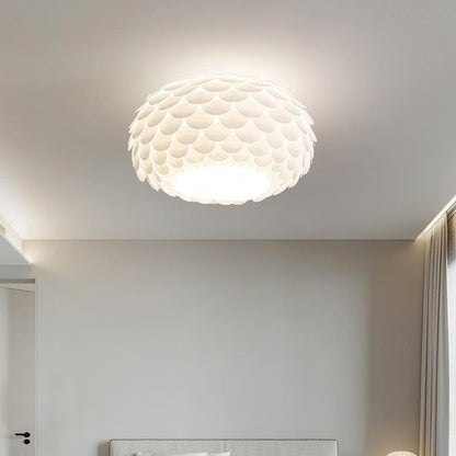Contemporary Creative Fish Scales Iron Acrylic Lampshade 2/4 - Light Flush Mount Ceiling Light For Living Room