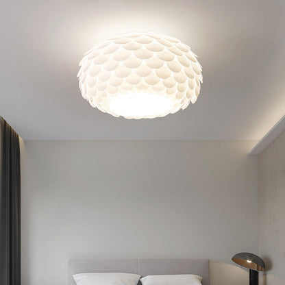 Contemporary Creative Fish Scales Iron Acrylic Lampshade 2/4 - Light Flush Mount Ceiling Light For Living Room