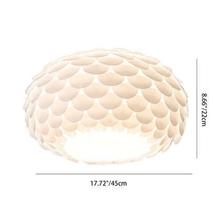 Contemporary Creative Fish Scales Iron Acrylic Lampshade 2/4 - Light Flush Mount Ceiling Light For Living Room
