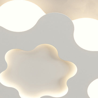 Contemporary Nordic Flower Shape Iron Acrylic Lampshade LED Flush Mount Ceiling Light For Bedroom