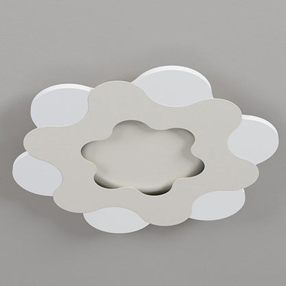 Contemporary Nordic Flower Shape Iron Acrylic Lampshade LED Flush Mount Ceiling Light For Bedroom