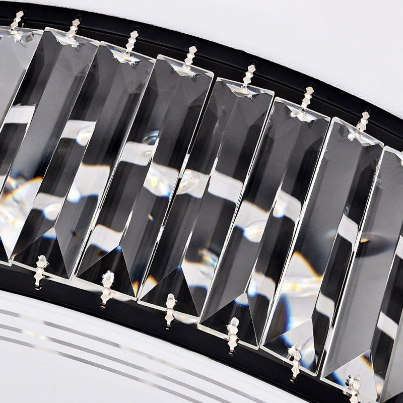 Modern Luxury Round Square Petal Crystal Glass Lampshade Hardware 4/5/6 - Light Flush Mount Ceiling Light For Living Room