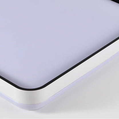 Modern Minimalist Square Roto-molding Hardware Lampshade LED Flush Mount Ceiling Light For Bedroom