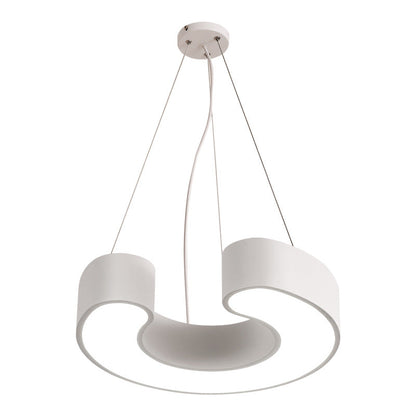 Modern Simplicity Dome Geometry Iron Acrylic Lampshade LED Chandelier For Office