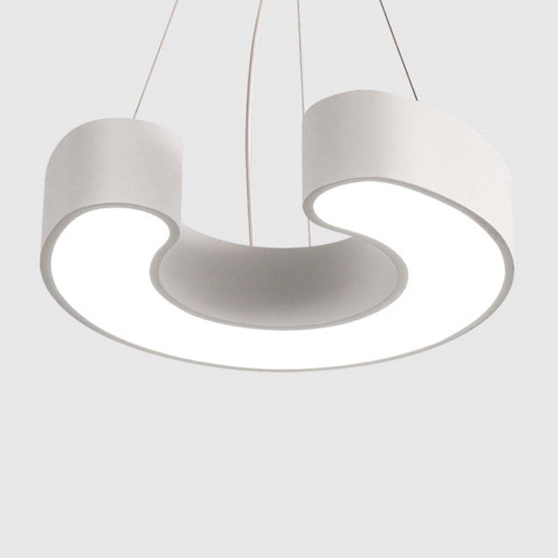Modern Simplicity Dome Geometry Iron Acrylic Lampshade LED Chandelier For Office
