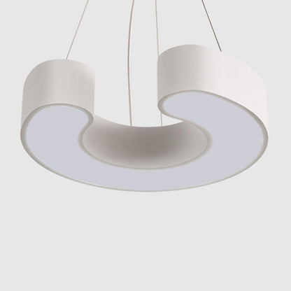 Modern Simplicity Dome Geometry Iron Acrylic Lampshade LED Chandelier For Office