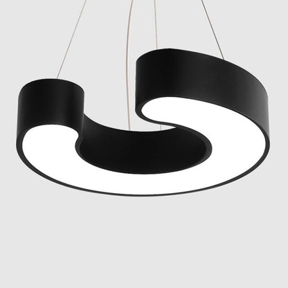 Modern Simplicity Dome Geometry Iron Acrylic Lampshade LED Chandelier For Office