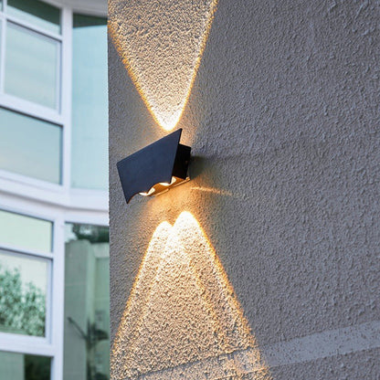 Modern Simplicity Waterproof Inverted Trapezoid Full Aluminum Lampshade LED Wall Sconce Lamp For Outdoor Patio