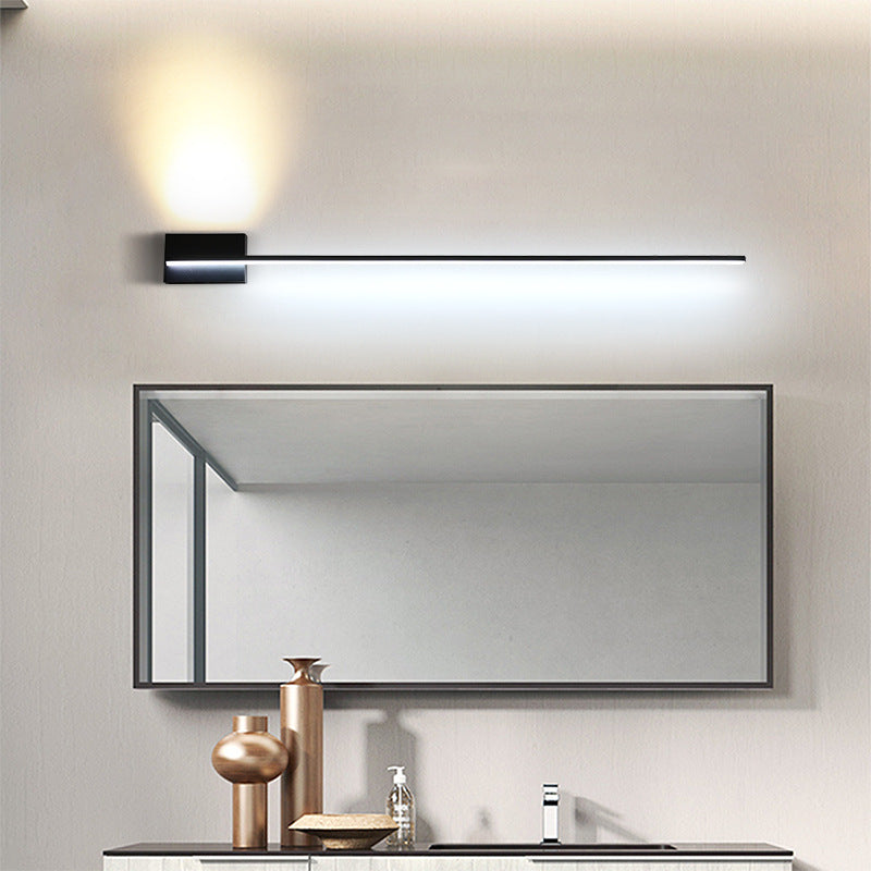 Modern Minimalist Long Strip Hardware Acrylic Lampshade LED Vanity Light Mirror Front Wall Sconce Lamp For Living Room