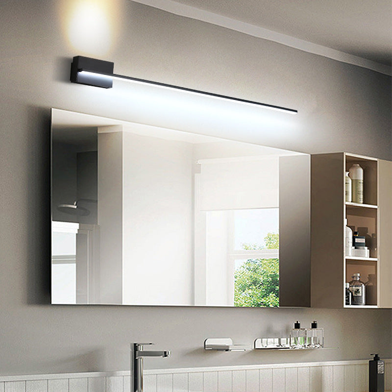 Modern Minimalist Long Strip Hardware Acrylic Lampshade LED Vanity Light Mirror Front Wall Sconce Lamp For Living Room