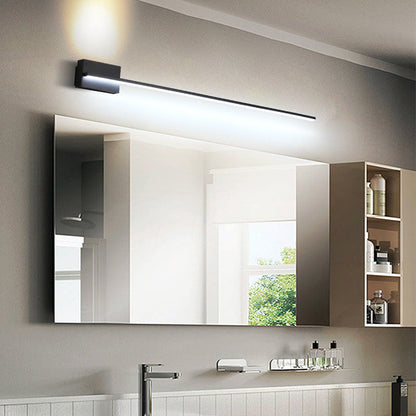 Modern Minimalist Long Strip Hardware Acrylic Lampshade LED Vanity Light Mirror Front Wall Sconce Lamp For Living Room