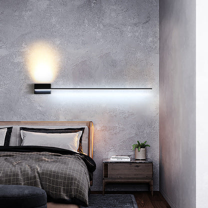 Modern Minimalist Long Strip Hardware Acrylic Lampshade LED Vanity Light Mirror Front Wall Sconce Lamp For Living Room