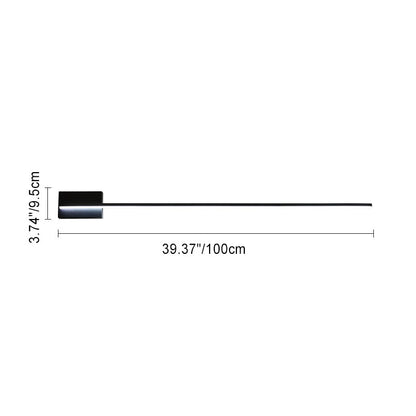 Modern Minimalist Long Strip Hardware Acrylic Lampshade LED Vanity Light Mirror Front Wall Sconce Lamp For Living Room