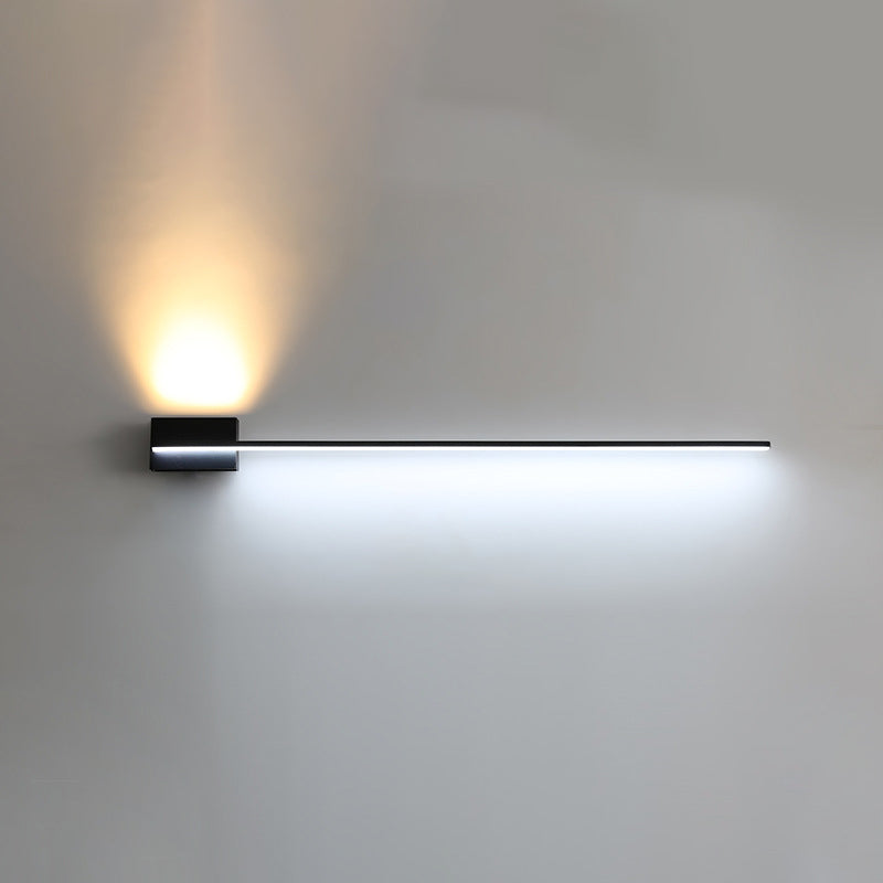 Modern Minimalist Long Strip Hardware Acrylic Lampshade LED Vanity Light Mirror Front Wall Sconce Lamp For Living Room